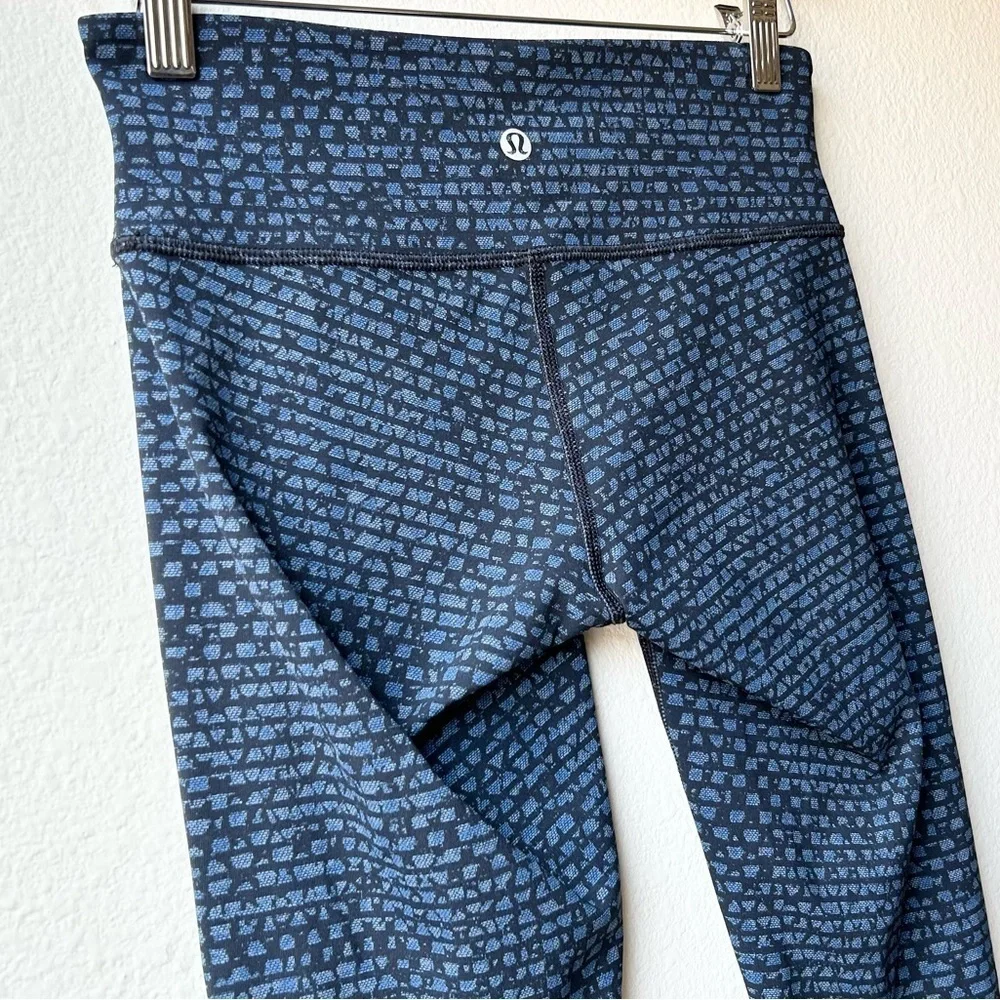 Lululemon Wunder Under Pant III Shatter Weave Desert Teal Alberta Lake Sz 4 - Picture 9 of 14